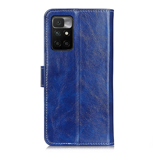 For Xiaomi Redmi 10 / Redmi Note 11 4G Retro Crazy Horse Texture Horizontal Flip Leather Case with Holder & Card Slots & Photo Frame & Wallet(Blue) by buy2fix