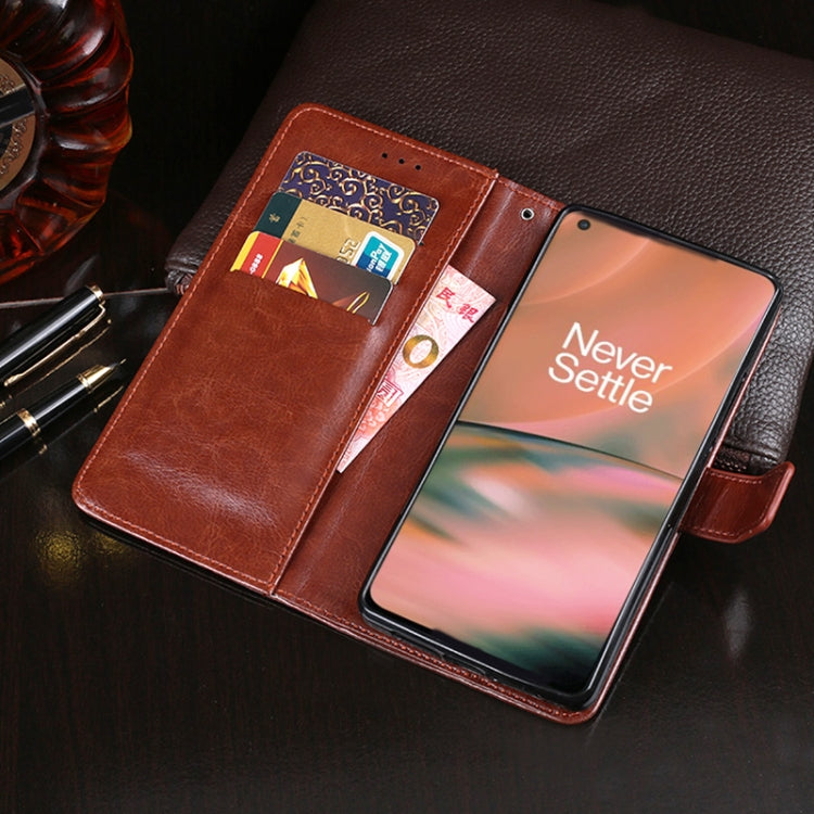 idewei Crazy Horse Texture Horizontal Flip Leather Case with Holder & Card Slots & Wallet For OnePlus Nord 2 5G(Brown) - OnePlus Cases by idewei | Online Shopping UK | buy2fix