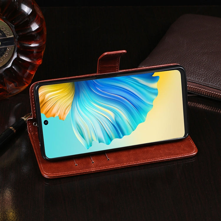 idewei Crazy Horse Texture Horizontal Flip Leather Case with Holder & Card Slots & Wallet For Tecno Camon 17P(Red) - Tecno Cases by idewei | Online Shopping UK | buy2fix