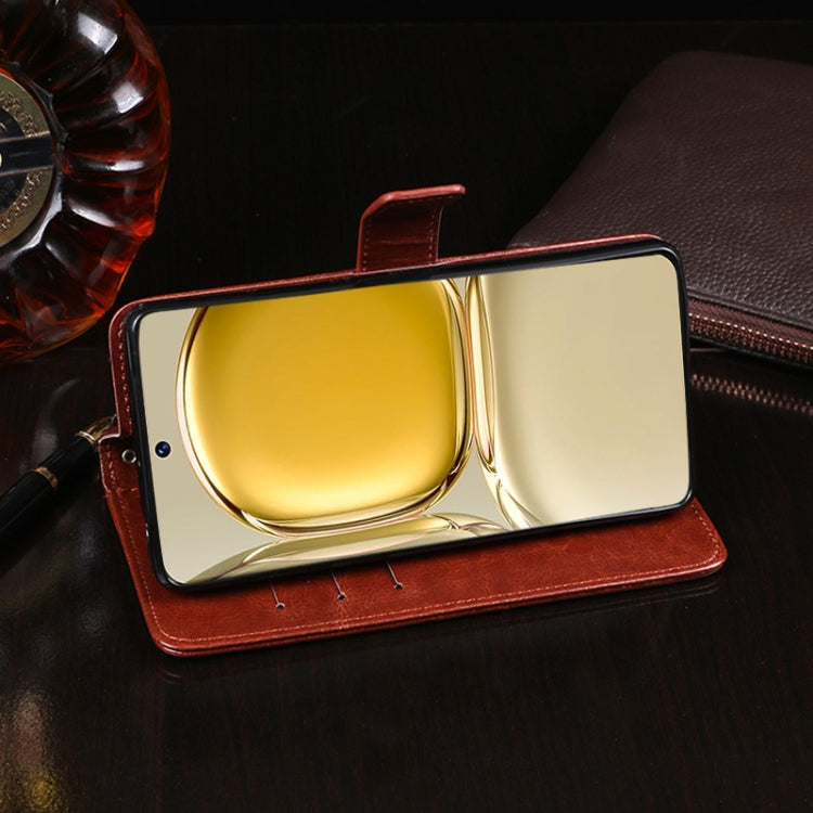 idewei Crazy Horse Texture Horizontal Flip Leather Case with Holder & Card Slots & Wallet For Huawei P50(White) - Huawei Cases by idewei | Online Shopping UK | buy2fix