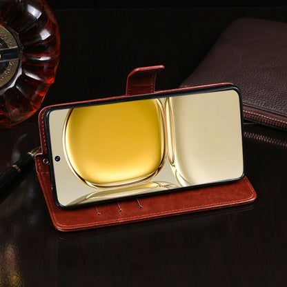 idewei Crazy Horse Texture Horizontal Flip Leather Case with Holder & Card Slots & Wallet For Huawei P50(White) - Huawei Cases by idewei | Online Shopping UK | buy2fix