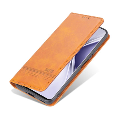 For Honor X20 SE AZNS Magnetic Calf Texture Horizontal Flip Leather Case with Card Slots & Holder & Wallet(Light Brown) - Honor Cases by AZNS | Online Shopping UK | buy2fix