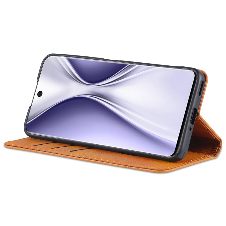 For Honor X20 SE AZNS Magnetic Calf Texture Horizontal Flip Leather Case with Card Slots & Holder & Wallet(Light Brown) - Honor Cases by AZNS | Online Shopping UK | buy2fix
