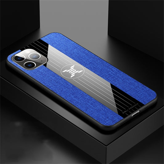 For iPhone 11 Pro XINLI Stitching Cloth Textue Shockproof TPU Protective Case(Blue) by XINLI