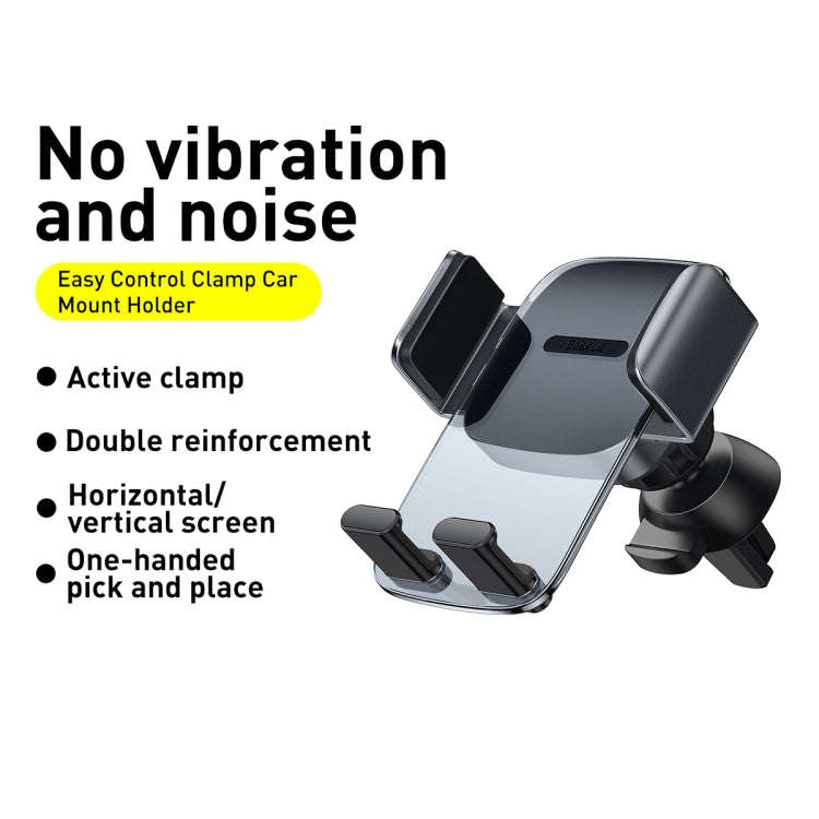 Baseus SUYK000101 Easy to Control Clamping Car Phone Holder Outlet Version(Dark Sky Black) by Baseus
