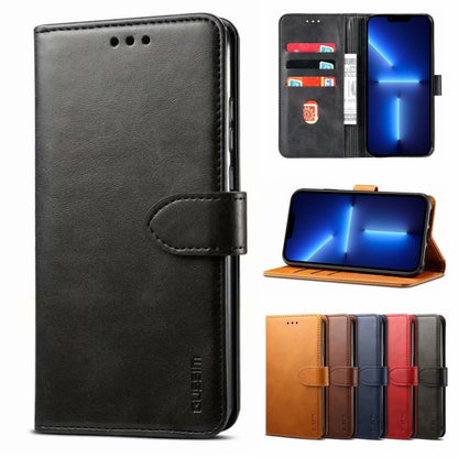 For iPhone 13 Pro GUSSIM Business Style Horizontal Flip Leather Case with Holder & Card Slots & Wallet (Black) - iPhone 13 Pro Cases by GUSSIM | Online Shopping UK | buy2fix