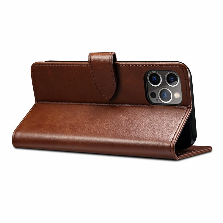 For iPhone 13 Pro GUSSIM Business Style Horizontal Flip Leather Case with Holder & Card Slots & Wallet (Brown) - iPhone 13 Pro Cases by GUSSIM | Online Shopping UK | buy2fix