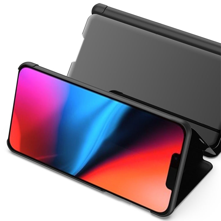 For iPhone 13 mini Plated Mirror Horizontal Flip Leather Case with Holder (Purple) by buy2fix