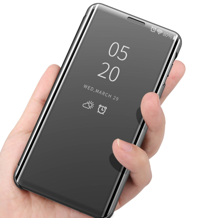 For iPhone 13 mini Plated Mirror Horizontal Flip Leather Case with Holder (Purple Blue) by buy2fix