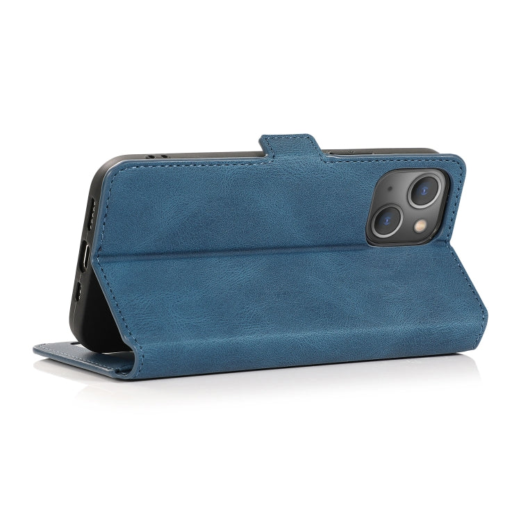 For iPhone 13 mini Retro Magnetic Closing Clasp Horizontal Flip Leather Case with Holder & Card Slots & Photo Frame & Wallet (Navy Blue) by buy2fix