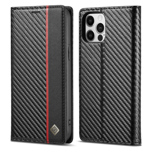 For iPhone 13 Pro Max LC.IMEEKE Carbon Fiber PU + TPU Horizontal Flip Leather Case with Holder & Card Slot & Wallet (Vertical Black) - iPhone 13 Pro Max Cases by LC.IMEEKE | Online Shopping UK | buy2fix