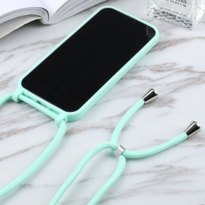 For iPhone 13 mini Candy Colors TPU Protective Case with Lanyard (Mint Green) by buy2fix