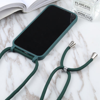 For iPhone 13 Pro Candy Colors TPU Protective Case with Lanyard (Dark Green) - iPhone 13 Pro Cases by buy2fix | Online Shopping UK | buy2fix