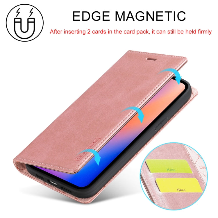 For iPhone 13 mini LC.IMEEKE Strong Magnetic PU + Matte TPU Horizontal Flip Leather Case with Holder & Card Slots & Wallet (Rose Gold) - iPhone 13 mini Cases by LC.IMEEKE | Online Shopping UK | buy2fix