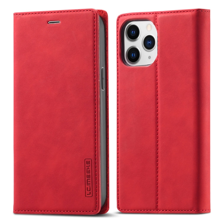 For iPhone 13 Pro Max LC.IMEEKE Strong Magnetic PU + Matte TPU Horizontal Flip Leather Case with Holder & Card Slots & Wallet (Red) - iPhone 13 Pro Max Cases by LC.IMEEKE | Online Shopping UK | buy2fix