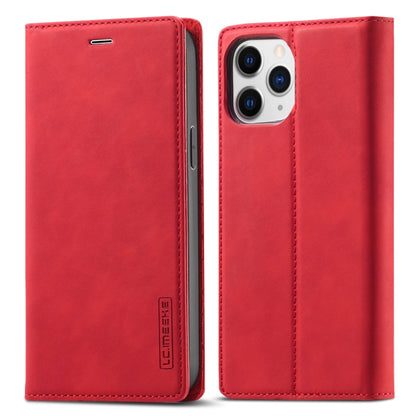 For iPhone 13 Pro Max LC.IMEEKE Strong Magnetic PU + Matte TPU Horizontal Flip Leather Case with Holder & Card Slots & Wallet (Red) - iPhone 13 Pro Max Cases by LC.IMEEKE | Online Shopping UK | buy2fix