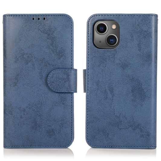 For iPhone 13 Retro 2 in 1 Detachable Horizontal Flip Leather Case with Card Slots & Wallet(Dark Blue) by buy2fix