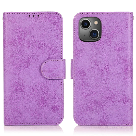 For iPhone 13 mini Retro 2 in 1 Detachable Horizontal Flip Leather Case with Card Slots & Wallet For iPhone 13 Mini(Purple) by buy2fix