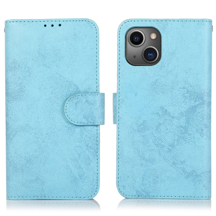 For iPhone 13 Pro Retro 2 in 1 Detachable Horizontal Flip Leather Case with Card Slots & Wallet (Blue) - iPhone 13 Pro Cases by buy2fix | Online Shopping UK | buy2fix