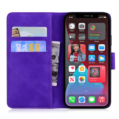 For iPhone 13 Pro Tiger Embossing Pattern Horizontal Flip Leather Case with Holder & Card Slots & Wallet (Purple) - iPhone 13 Pro Cases by buy2fix | Online Shopping UK | buy2fix