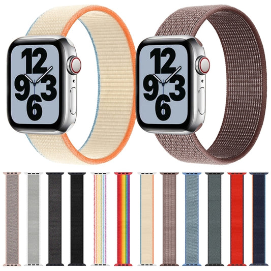 Single Lap Nylon Watch Band, Size: S 145mm For Apple Watch Ultra 49mm&Watch Ultra 2 49mm / Series 9&8&7 45mm / SE 3&SE 2&6&SE&5&4 44mm / 3&2&1 42mm(Dark Navy Blue) by buy2fix