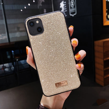For iPhone 13 SULADA Shockproof TPU + Handmade Leather Case(Gold) - iPhone 13 Cases by SULADA | Online Shopping UK | buy2fix