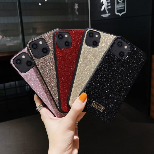 For iPhone 13 SULADA Shockproof TPU + Handmade Leather Case(Gold) - iPhone 13 Cases by SULADA | Online Shopping UK | buy2fix