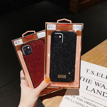 For iPhone 13 SULADA Shockproof TPU + Handmade Leather Case(Gold) - iPhone 13 Cases by SULADA | Online Shopping UK | buy2fix