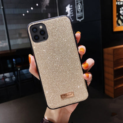 For iPhone 13 Pro SULADA Shockproof TPU + Handmade Leather Case (Gold) - iPhone 13 Pro Cases by SULADA | Online Shopping UK | buy2fix