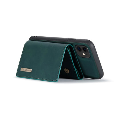 DG.MING M1 Series 3-Fold Multi Card Wallet  Back Cover Shockproof Case with Holder Function For iPhone 11(Green) - iPhone 11 Cases by DG.MING | Online Shopping UK | buy2fix