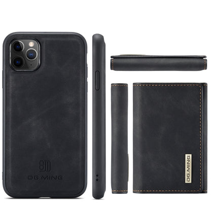 DG.MING M1 Series 3-Fold Multi Card Wallet Back Cover Shockproof Case with Holder Function For iPhone 11 Pro(Black) by DG.MING