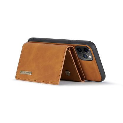 DG.MING M1 Series 3-Fold Multi Card Wallet Back Cover Shockproof Case with Holder Function For iPhone 11 Pro(Brown) by DG.MING