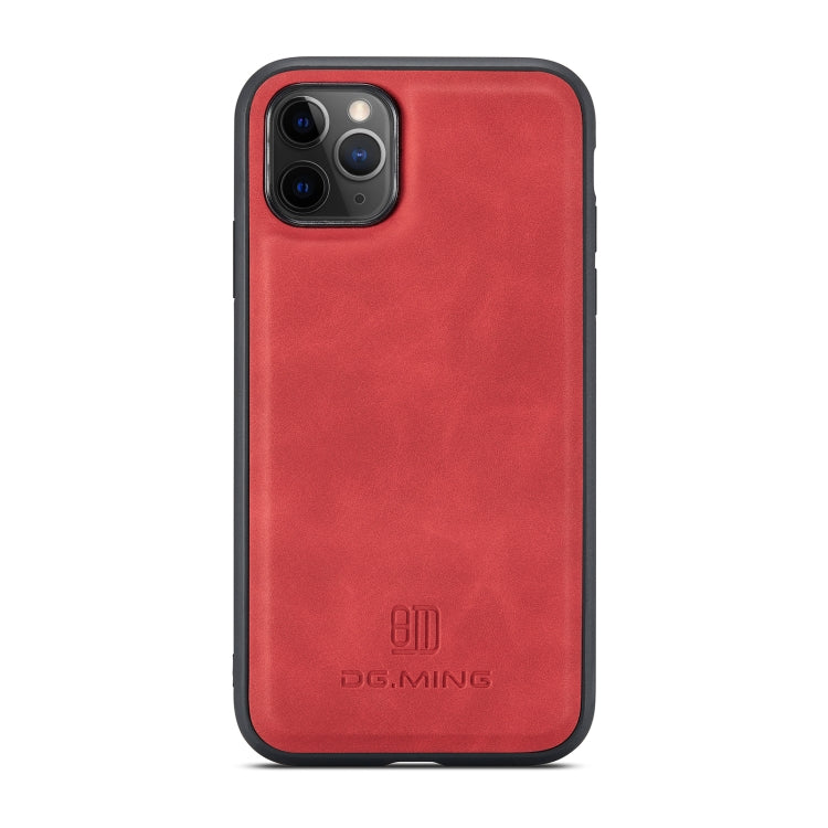 DG.MING M1 Series 3-Fold Multi Card Wallet Back Cover Shockproof Case with Holder Function For iPhone 11 Pro(Red) by DG.MING