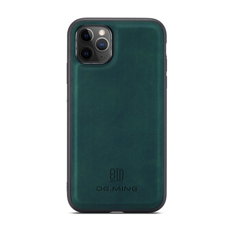 DG.MING M1 Series 3-Fold Multi Card Wallet Back Cover Shockproof Case with Holder Function For iPhone 11 Pro(Green) by DG.MING
