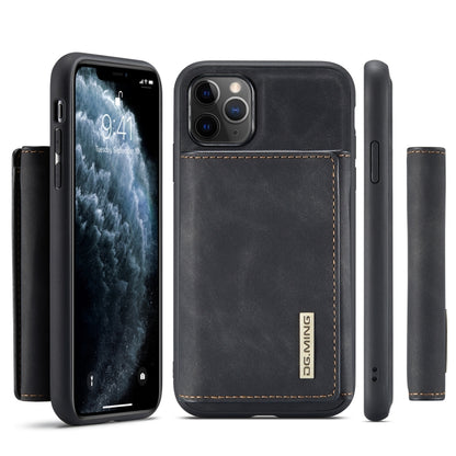DG.MING M1 Series 3-Fold Multi Card Wallet  Back Cover Shockproof Case with Holder Function For iPhone 11 Pro Max(Black) - iPhone 11 Pro Max Cases by DG.MING | Online Shopping UK | buy2fix