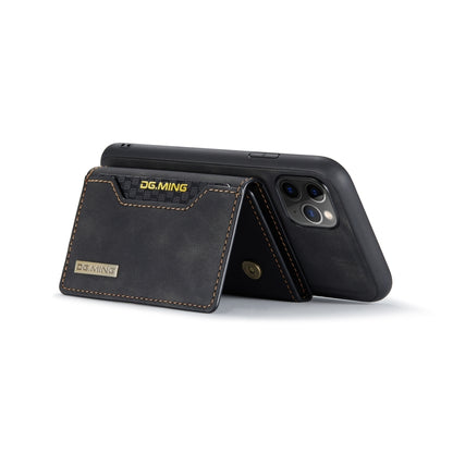 DG.MING M2 Series 3-Fold Multi Card Bag Back Cover Shockproof Case with Wallet & Holder Function For iPhone 11 Pro(Black) by DG.MING