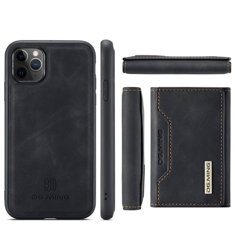 DG.MING M2 Series 3-Fold Multi Card Bag Back Cover Shockproof Case with Wallet & Holder Function For iPhone 11 Pro(Black) by DG.MING