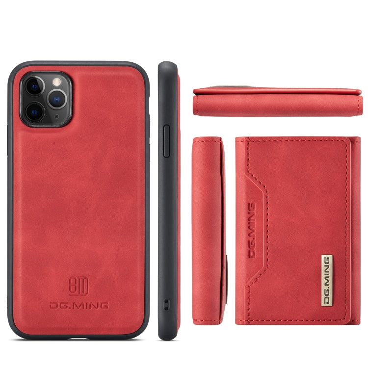 DG.MING M2 Series 3-Fold Multi Card Bag Back Cover Shockproof Case with Wallet & Holder Function For iPhone 11 Pro(Red) by DG.MING