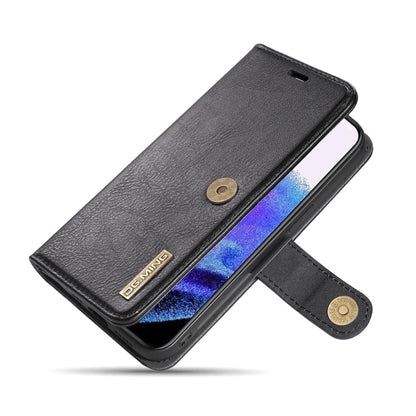 For iPhone 13 Pro DG.MING Crazy Horse Texture Flip Detachable Magnetic Leather Case with Holder & Card Slots & Wallet (Black) by DG.MING