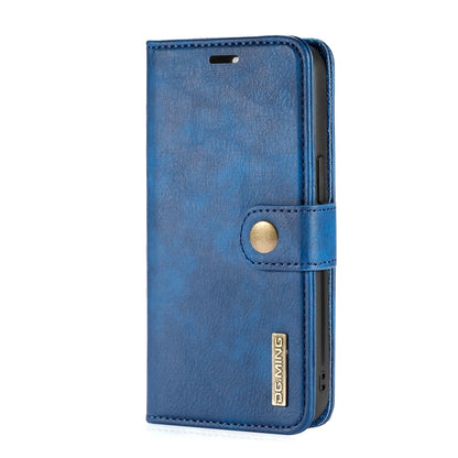 For iPhone 13 Pro DG.MING Crazy Horse Texture Flip Detachable Magnetic Leather Case with Holder & Card Slots & Wallet (Blue) by DG.MING