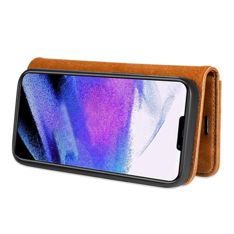 For iPhone 13 Pro Max DG.MING Crazy Horse Texture Flip Detachable Magnetic Leather Case with Holder & Card Slots & Wallet (Brown) by DG.MING