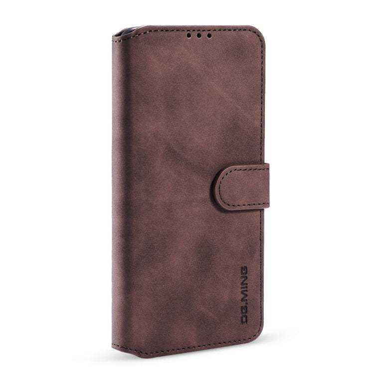 For iPhone 13 mini DG.MING Retro Oil Side Horizontal Flip Leather Case with Holder & Card Slots & Wallet (Coffee) - iPhone 13 mini Cases by DG.MING | Online Shopping UK | buy2fix