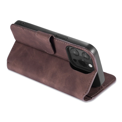 For iPhone 13 Pro Max DG.MING Retro Oil Side Horizontal Flip Leather Case with Holder & Card Slots & Wallet (Coffee) - iPhone 13 Pro Max Cases by DG.MING | Online Shopping UK | buy2fix