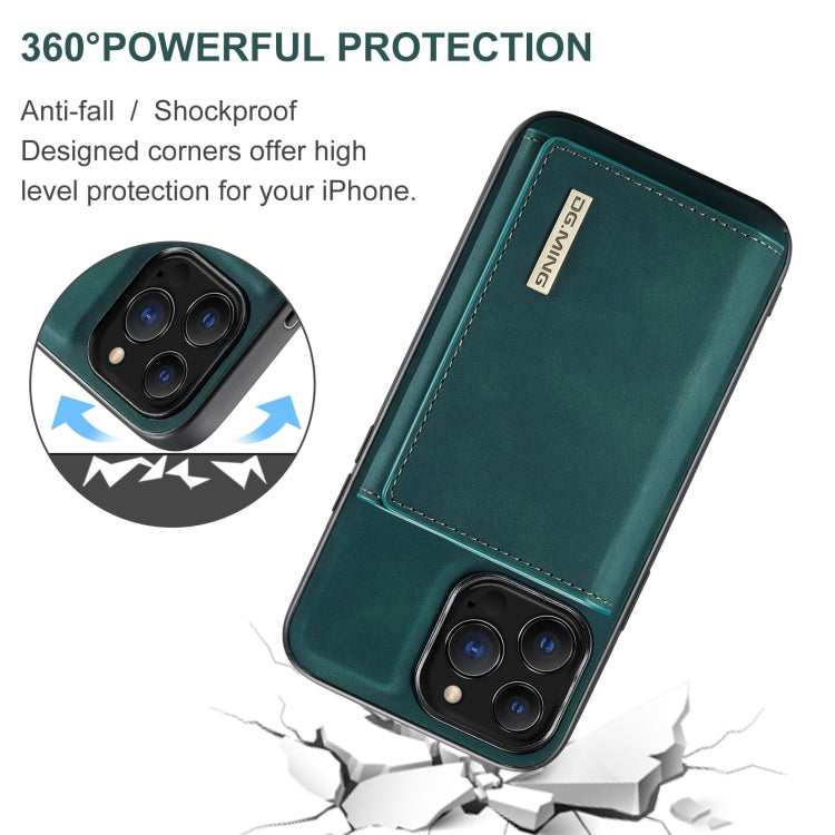 For iPhone 13 Pro Max DG.MING M1 Series 3-Fold Multi Card Wallet Shockproof Case with Holder Function (Green) - iPhone 13 Pro Max Cases by DG.MING | Online Shopping UK | buy2fix