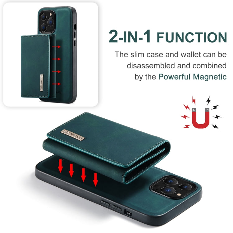 For iPhone 13 Pro Max DG.MING M1 Series 3-Fold Multi Card Wallet Shockproof Case with Holder Function (Green) - iPhone 13 Pro Max Cases by DG.MING | Online Shopping UK | buy2fix