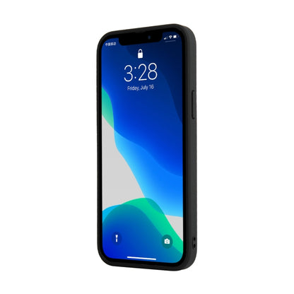 For iPhone 13 Pro Max Fierre Shann Leather Texture Phone Back Cover Case (Cowhide Black) - iPhone 13 Pro Max Cases by FIERRE SHANN | Online Shopping UK | buy2fix