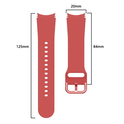 For Samsung Galaxy Watch4 Classic 42mm Universal Silicone Colorful Buckle Watch Band(Red) - Watch Bands by buy2fix | Online Shopping UK | buy2fix