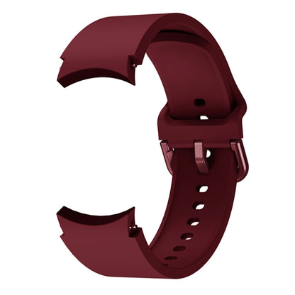 For Samsung Galaxy Watch4 Classic 42mm Universal Silicone Colorful Buckle Watch Band(Wine Red) - Watch Bands by buy2fix | Online Shopping UK | buy2fix