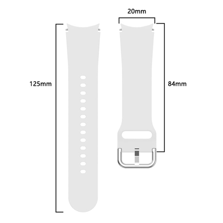 For Samsung Galaxy Watch4 Classic 46mm Universal Silicone Colorful Buckle Watch Band(White) - Watch Bands by buy2fix | Online Shopping UK | buy2fix