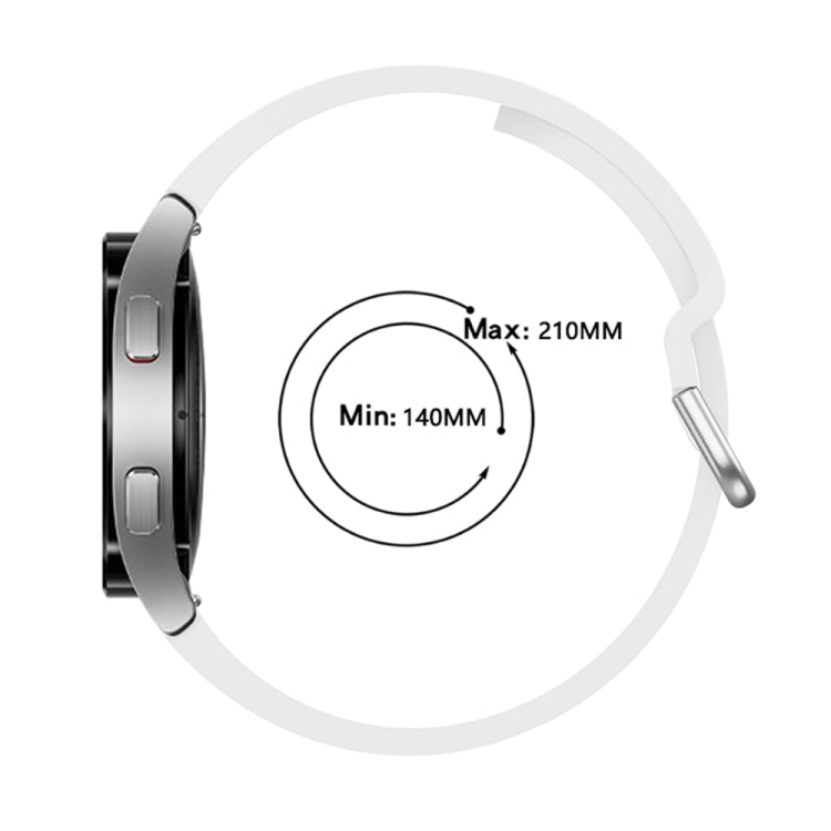 For Samsung Galaxy Watch4 Classic 46mm Universal Silicone Colorful Buckle Watch Band(White) - Watch Bands by buy2fix | Online Shopping UK | buy2fix